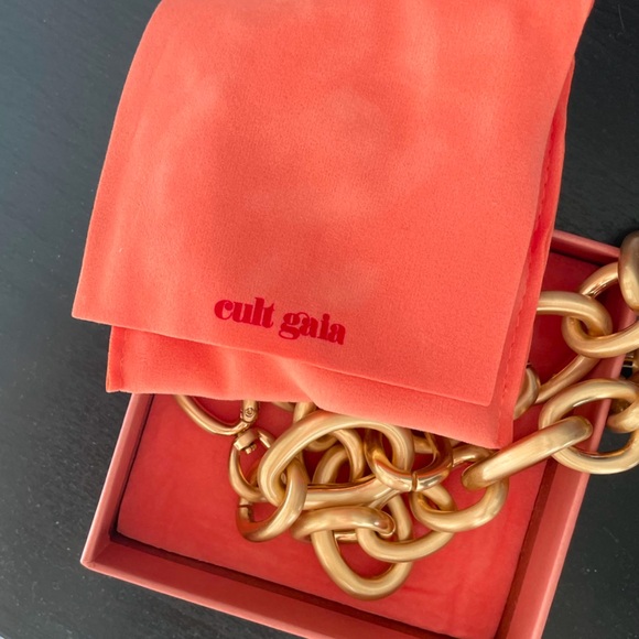 Cult Gaia Reyes brushed gold-tone chunky link necklace - Picture 9 of 9
